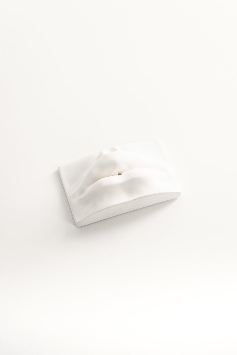 Handmade white stylish incense holder