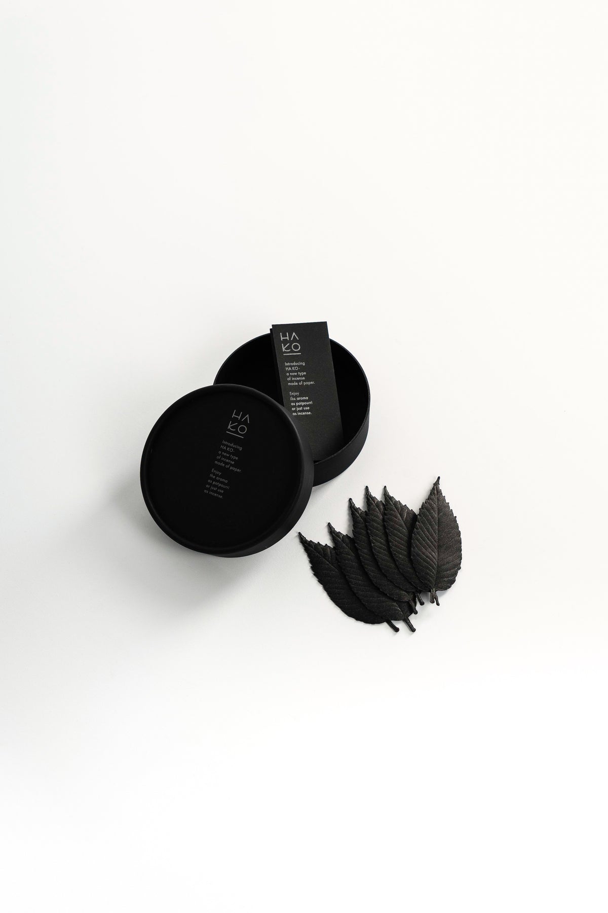 HA KO Japanese leaf-shaped paper incense.